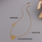 Marka French Simplicity Temperament Clavicle Black Rose Necklace Small Skirt Stainless Steel 18K Gold Plating