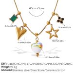 color: XL784G1 Multi-element Necklace
