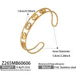 color: Z265-5A Zircon Gold Bangle