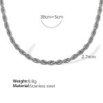 color: XL104S2.7MM Twist Chain