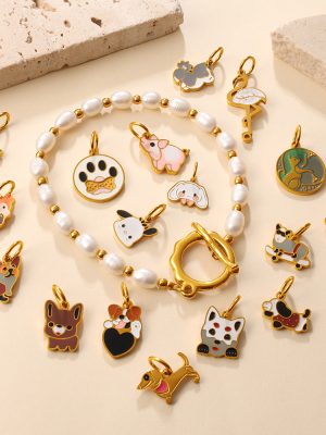 Adorable Animal Pendant Pendant Cute Cat Dog Paw Prints Modeling DIY Ornament Accessories Personality Small Pendant