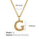 color: XL175 Gold G Necklace