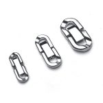Stainless Steel Metal Button Cuban Link Chain Button Handmade Clipped Button U-Shaped Jewelry Buckle 6mm810 Buckle