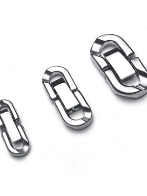 Stainless Steel Metal Button Cuban Link Chain Button Handmade Clipped Button U-Shaped Jewelry Buckle 6mm810 Buckle