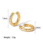 color: 4*16 Set with White Rhinestone Ear Cuff Gold