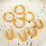 Simple Bracelet Earrings High-Grade Light Luxury All-Match Simple Ear Clip Gold Glossy Earrings for Women