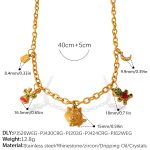 color: XL594G3.9MM-10 Multi-element Necklace