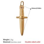 color: PJ439G Double-sided Solid Gold Pendant