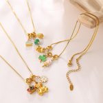 Sweet DIY Detachable Watermelon Bear Pearl Multi-Shape Pendant Everyday Joker Necklace