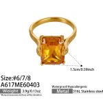 color: A617-Gold Ring / size: US 6
