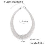 color: P1860-Steel Color Necklace