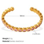 color: SZ338PKG Pink Zircon Bangle