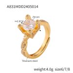 color: A831-Gold Ring / size: US 7