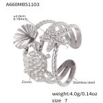 color: A660-Steel Color Ring / size: US 7