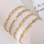 Simple Stainless Steel Bracelet High-Grade Light Luxury Women's Non-Fading Bracelet Commuter Geometry