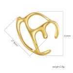 color: D003 Gold Open Ring