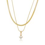 color: Round White Zircon Necklace