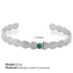 color: SZ144 Turquoise Silver Bangle