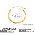color: E004-Gold Bracelet 17+5cm