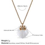 color: XL535-PJ573WEG White Shell Necklace