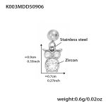 color: K003-Steel Color Bear Zircon Pendant