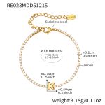 color: RE023-K Letter Gold Bracelet 16+5cm