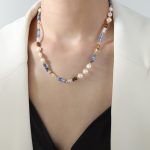 color: P1747-Abacus Bead Necklace -42+5cm