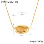 color: P2072-Gold Fortune Bean Necklace
