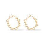 color: Square Earrings Gold MS-034