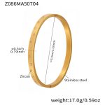 color: Z086-Gold Zircon Bangle