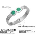 color: Z316-Steel Color Turquoise Bangle