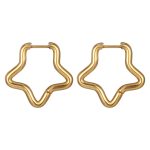 color: Round Wire Five-pointed Star Ear Cuff Gold 1 PC