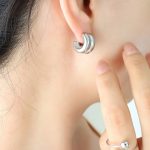 color: F018-Steel Color Earrings