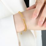 color: E427-Gold Bracelet -14+5cm