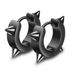 color: 4*9MM Pointed Drop Black Ear Cuff 1 PC