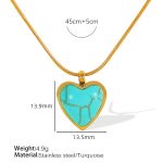 color: XL95 Turquoise Gold Necklace