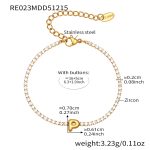 color: RE023-P Letter Gold Bracelet 16+5cm