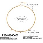color: P236-Gold Necklace 41+5cm