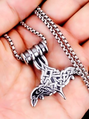 Personality Ornament Stainless Steel Necklace Female Retro Hip Hop Pendant Quake Pendant