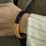 color: SZ12 Gold-Black Width 1.2cm(Ring Size 6cm)