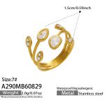 color: A290-Zircon Gold Open Ring