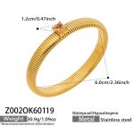 color: Z002-Champagne Zircon Bangle -Width 12MM