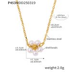 color: P453-Flower Necklace 40+5cm