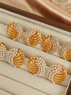 Fashionable Diamond Wings Earrings Exquisite High-Grade Light Luxury Versatile Earrings