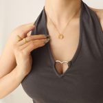 color: P212-Gold Large Hoop Necklace -40+5cm
