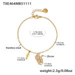 color: TXE464-Gold Bracelet 16+3cm
