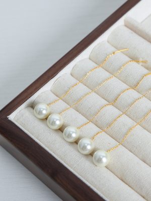 Xiempress All-Match High-Grade Simple Earrings Elegant Long Pearl Ornament Sterling Silver Commuter