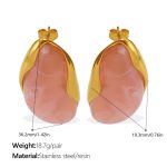 color: EH1362PKG Pink Color Resin Earrings