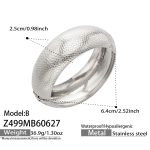 color: Z499-Steel Color Bangle -Style B