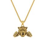 color: Old Tiger Gold + Plated Chain